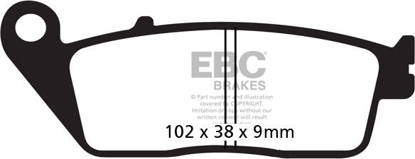 EBCブレーキ USA製 EPFA シリーズ エクストリーム Pro シンタリング ブレーキパッド フロント左側用 | EPFA226HH
