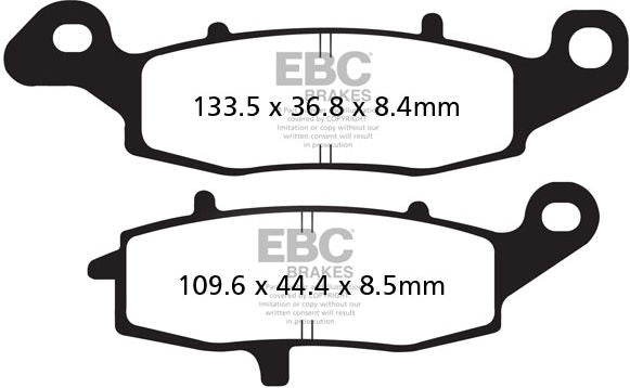 EBCブレーキ USA製 EPFA シリーズ エクストリーム Pro シンタリング ブレーキパッド リア右側用 | EPFA231HH