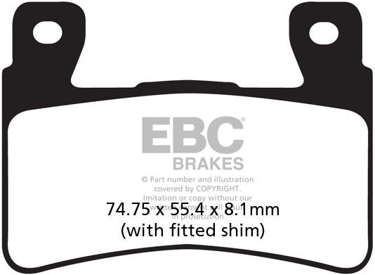 EBCブレーキ USA製 EPFA シリーズ エクストリーム Pro シンタリング ブレーキパッド フロント左側用 | EPFA265HH