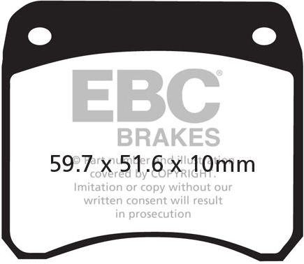 EBCブレーキ USA製 ダブルHシリーズ シンタリング ブレーキパッド フロント左側用 | FA016HH