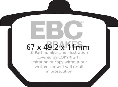 EBCブレーキ UK製ケブラー オーガニックFAシリーズ ブレーキパッド フロント左側用 | FA029