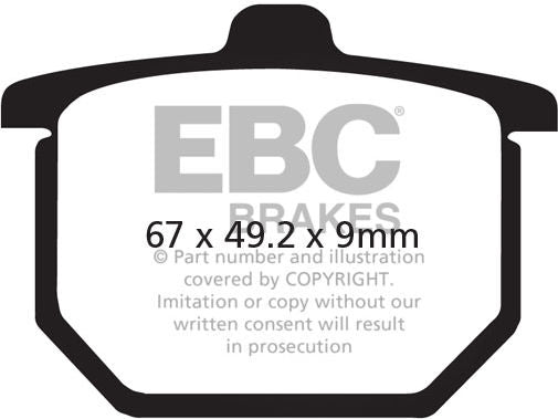 EBCブレーキ UK製ケブラー オーガニックFAシリーズ ブレーキパッド フロント左側用 | FA031