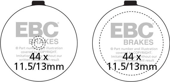 EBCブレーキ UK製ケブラー オーガニックFAシリーズ ブレーキパッド フロント左側用 | FA046