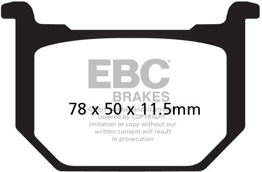 EBCブレーキ UK製 セミ-シンタリング Vパッド フロント左側用 | FA051V