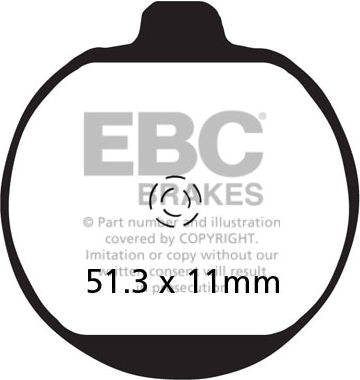 EBCブレーキ UK製ケブラー オーガニックFAシリーズ ブレーキパッド フロント左側用 | FA062