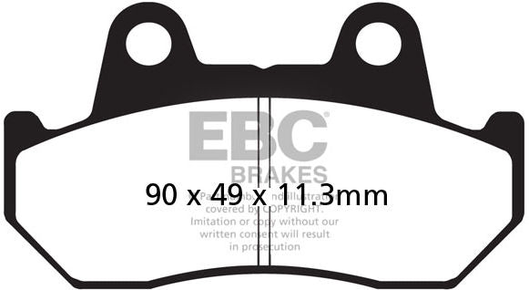EBCブレーキ USA製 ダブルHシリーズ シンタリング ブレーキパッド リア左側用 | FA069/3HH