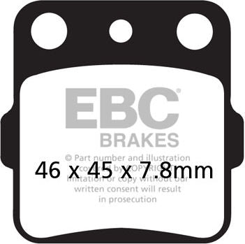 EBCブレーキ カーボン TT パッド Enduro/MX バイク フロント左側用 | FA084TT