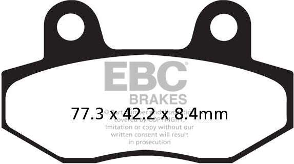 EBCブレーキ USA製 ダブルHシリーズ シンタリング ブレーキパッド フロント左側用 | FA086/2HH