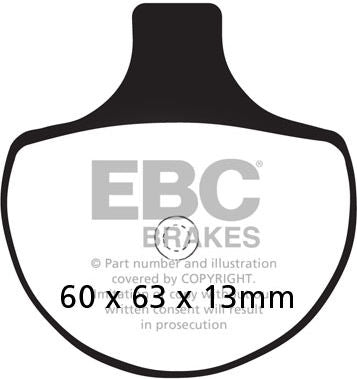 EBCブレーキ UK製 セミ-シンタリング Vパッド フロント左側用 | FA094V