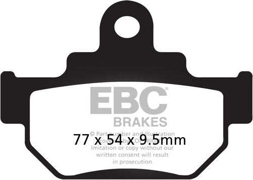 EBCブレーキ カーボン TT パッド Enduro/MX バイク フロント左側用 | FA106/2TT