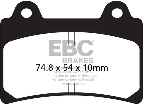 EBCブレーキ USA製 ダブルHシリーズ シンタリング ブレーキパッド フロント左側用 | FA123HH