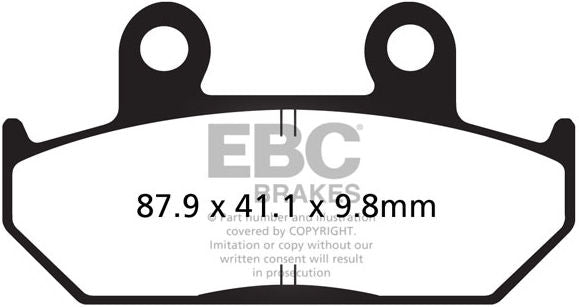 EBCブレーキ USA製 ダブルHシリーズ シンタリング ブレーキパッド フロント左側用 | FA124/2HH