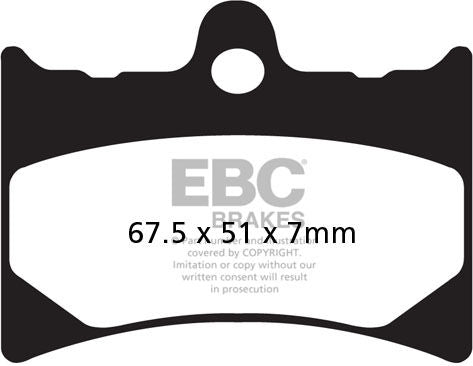 EBCブレーキ USA製 ダブルHシリーズ シンタリング ブレーキパッド フロント右側用 | FA126HH