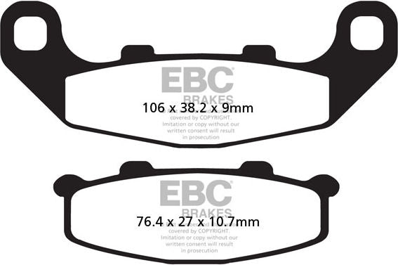 EBCブレーキ UK製ケブラー オーガニックFAシリーズ ブレーキパッド リア右側用 | FA141
