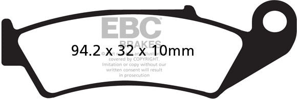 EBCブレーキ UK製ケブラー オーガニックFAシリーズ ブレーキパッド リア左側用 | FA143