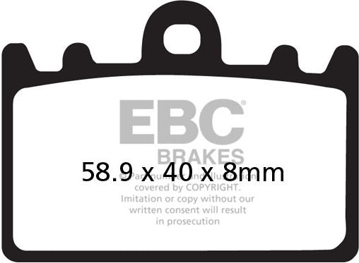 EBCブレーキ UK製ケブラー オーガニックFAシリーズ ブレーキパッド フロント左側用 | FA180