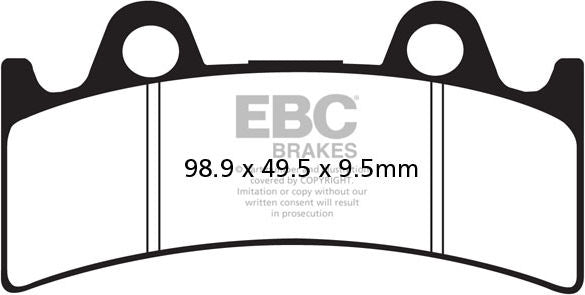 EBCブレーキ USA製 ダブルHシリーズ シンタリング ブレーキパッド フロント左側用 | FA190HH