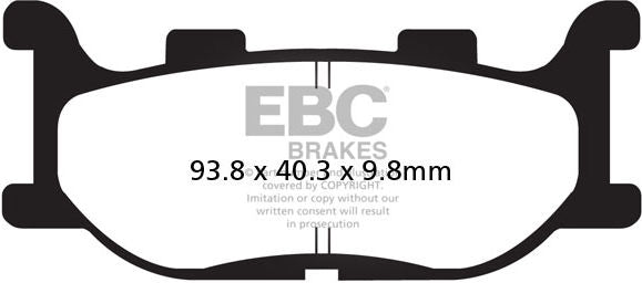EBCブレーキ USA製 ダブルHシリーズ シンタリング ブレーキパッド フロント左側用 | FA199HH