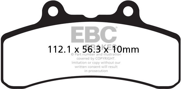 EBCブレーキ UK製 セミ-シンタリング Vパッド フロント左側用 | FA210V