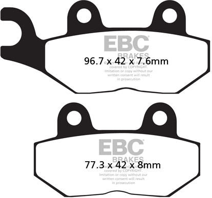 EBCブレーキ UK製ケブラー オーガニックFAシリーズ ブレーキパッド フロント左側用 | FA214