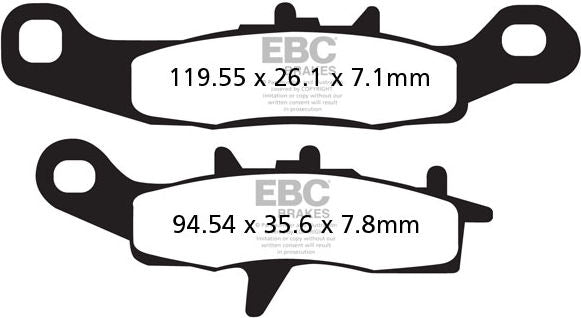 EBCブレーキ R シリーズ Heavy Duty シンタリング ブレーキパッド フロント左側用 | FA258R