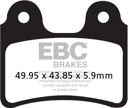 EBCブレーキ カーボン TT パッド Enduro/MX バイク フロント左側用 | FA303TT