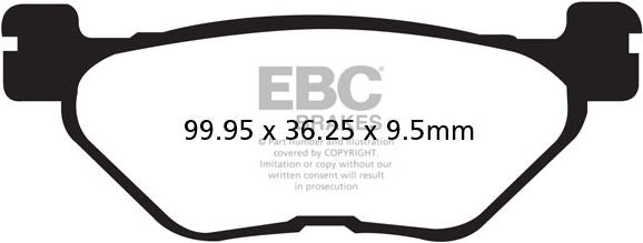 EBCブレーキ UK製ケブラー オーガニックFAシリーズ ブレーキパッド リア右側用 | FA319/2