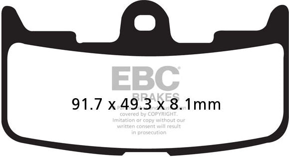EBCブレーキ USA製 ダブルHシリーズ シンタリング ブレーキパッド フロント左側用 | FA345HH