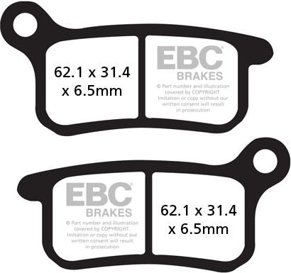 EBCブレーキ カーボン TT パッド Enduro/MX バイク フロント左側用 | FA357TT