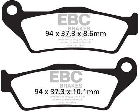 EBCブレーキ UK製ケブラー オーガニックFAシリーズ ブレーキパッド リア右側用 | FA363