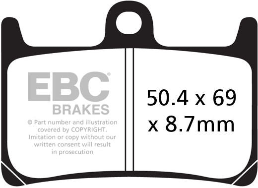 EBCブレーキ USA製 ダブルHシリーズ シンタリング ブレーキパッド フロント左側用 | FA380HH