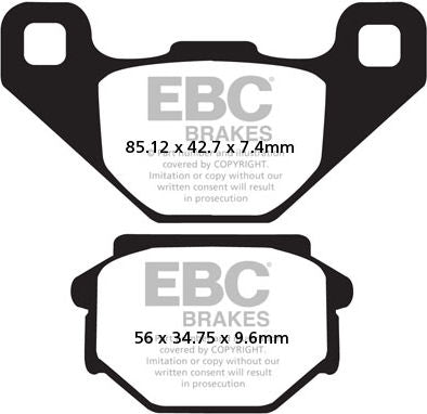EBCブレーキ UK製ケブラー オーガニックFAシリーズ ブレーキパッド リア左側用 | FA382
