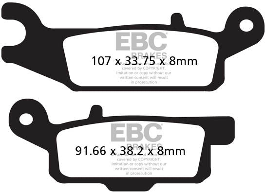 EBCブレーキ R シリーズ Heavy Duty シンタリング ブレーキパッド フロント右側用 | FA444R