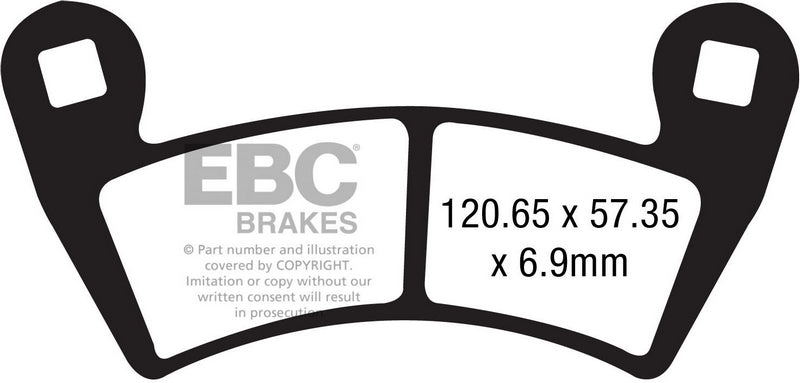 EBCブレーキ カーボン TT パッド Enduro/MX バイク フロント左側用 | FA452TT