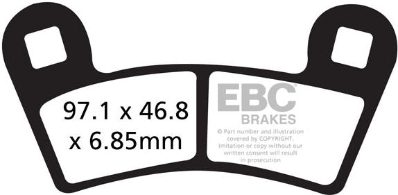 EBCブレーキ カーボン TT パッド Enduro/MX バイク リア左側用 | FA456TT