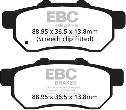 EBCブレーキ カーボン TT パッド Enduro/MX バイク リア右側用 | FA479TT