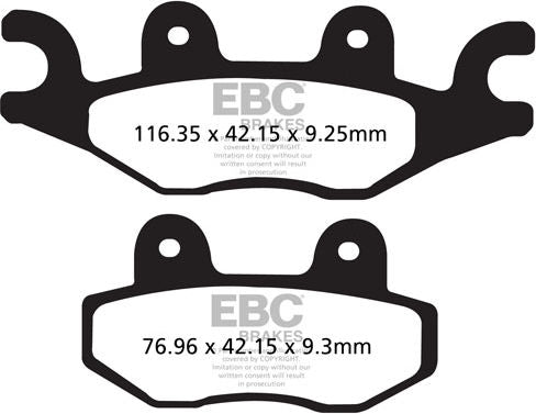 EBCブレーキ R シリーズ Heavy Duty シンタリング ブレーキパッド フロント左側用 | FA484R