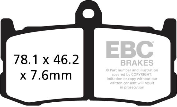 EBCブレーキ USA製 ダブルHシリーズ シンタリング ブレーキパッド フロント左側用 | FA491HH