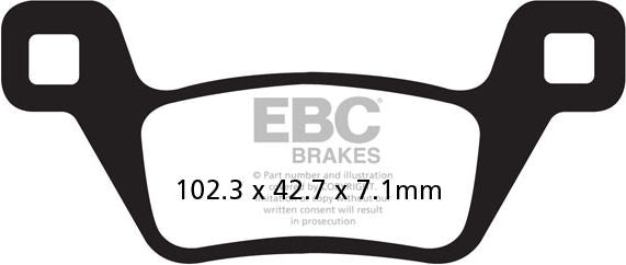 EBCブレーキ R シリーズ Heavy Duty シンタリング ブレーキパッド リア右側用 | FA600/2R