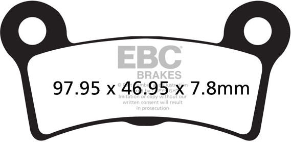 EBCブレーキ UK製 セミ-シンタリング Vパッド リア左側用 | FA605/4V
