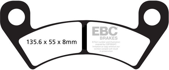 EBCブレーキ R シリーズ Heavy Duty シンタリング ブレーキパッド フロント左側用 | FA610R