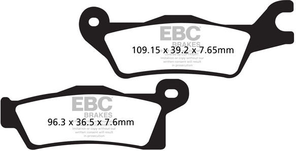 EBCブレーキ R シリーズ Heavy Duty シンタリング ブレーキパッド フロント左側用 | FA618R