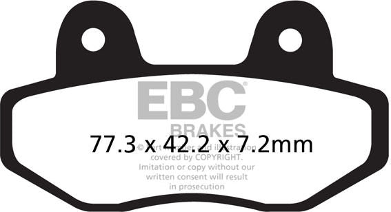 EBCブレーキ R シリーズ Heavy Duty シンタリング ブレーキパッド フロント左側用 | FA622R