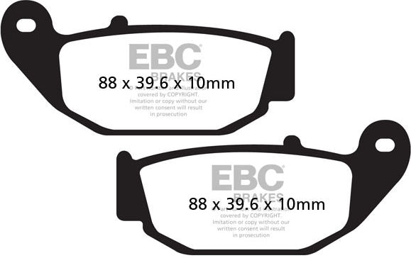 EBCブレーキ カーボン TT パッド Enduro/MX バイク リア右側用 | FA629TT