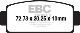 EBCブレーキ カーボン TT パッド Enduro/MX バイク リア左側用 | FA651TT