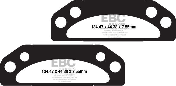EBCブレーキ カーボン TT パッド Enduro/MX バイク フロント左側用 | FA659TT