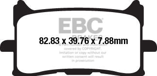 EBCブレーキ USA製 ダブルHシリーズ シンタリング ブレーキパッド フロント右側用 | FA679HH