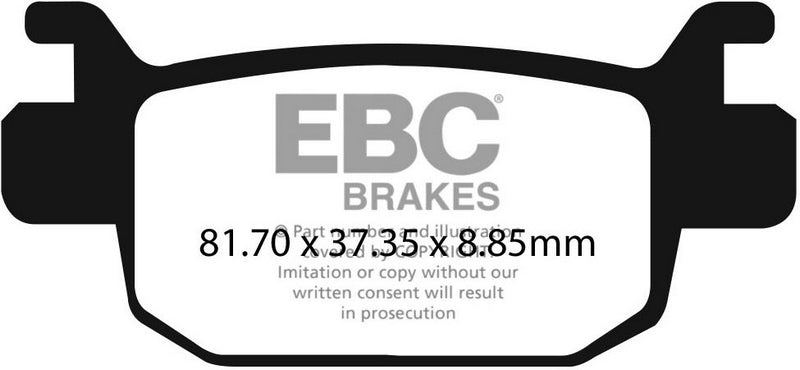 EBCブレーキ USA製 ダブルHシリーズ シンタリング ブレーキパッド リア右側用 | FA698HH
