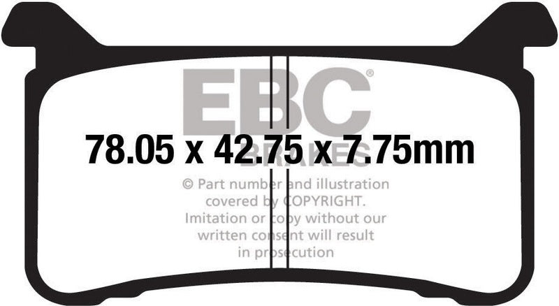 EBCブレーキ USA製 ダブルHシリーズ シンタリング ブレーキパッド フロント左側用 | FA700HH