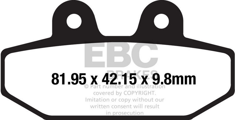 EBCブレーキ USA製 ダブルHシリーズ シンタリング ブレーキパッド リア左側用 | FA710HH